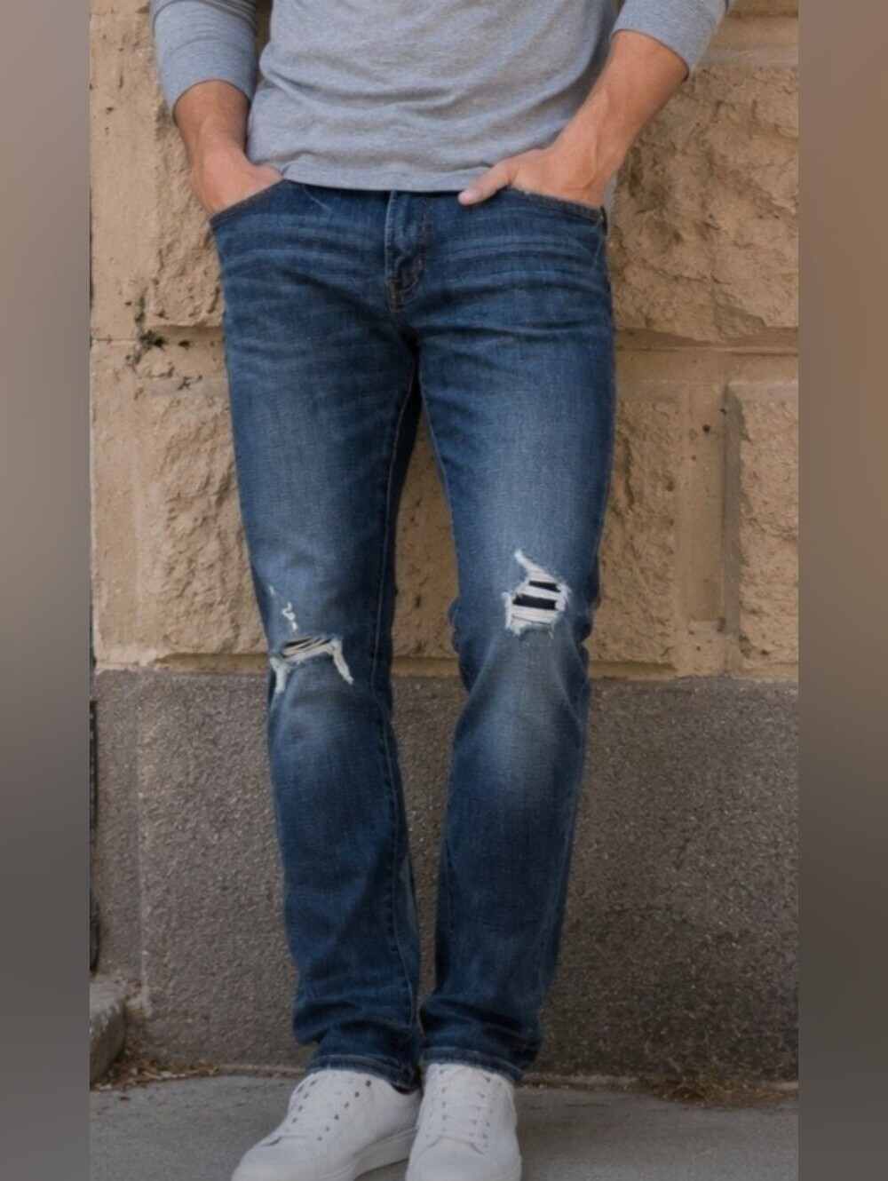 American Eagle Outfitters Slim Fit Next Level Flex Distressed Jeans Mens 36 X 34